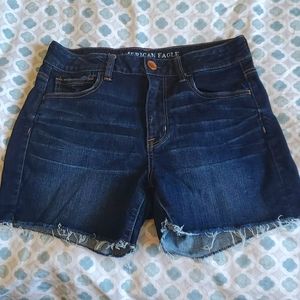 AE Hi Rise Shortie Jean Shorts